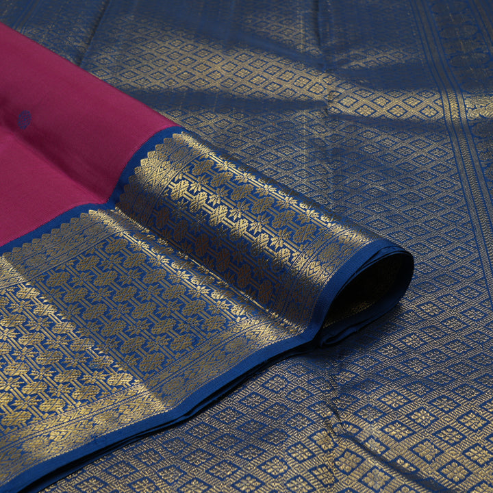 Hayagrivas Handloom Mulberry Purple Kanjivaram Silk Saree BE502-SBS