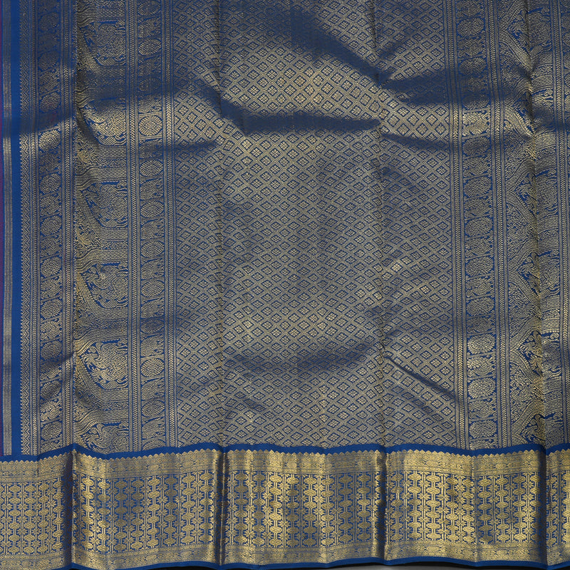 Hayagrivas Handloom Mulberry Purple Kanjivaram Silk Saree BE502-SBS