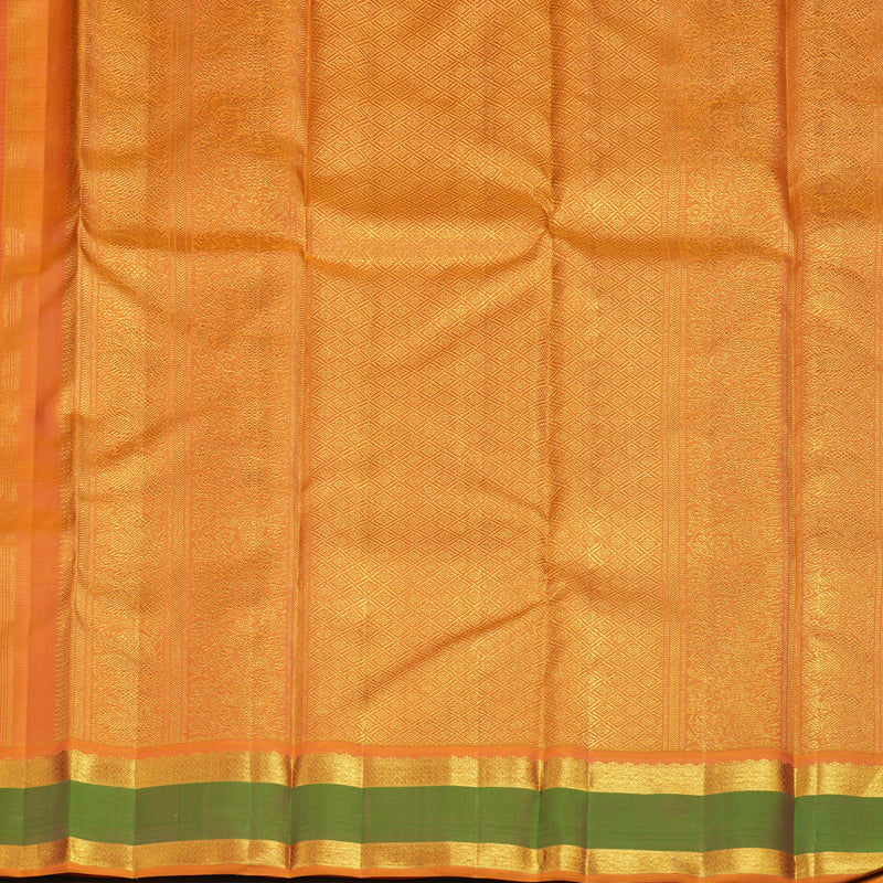 Hayagrivas Handloom Orange Bridal Kanjivaram Silk Saree BE508-SBS