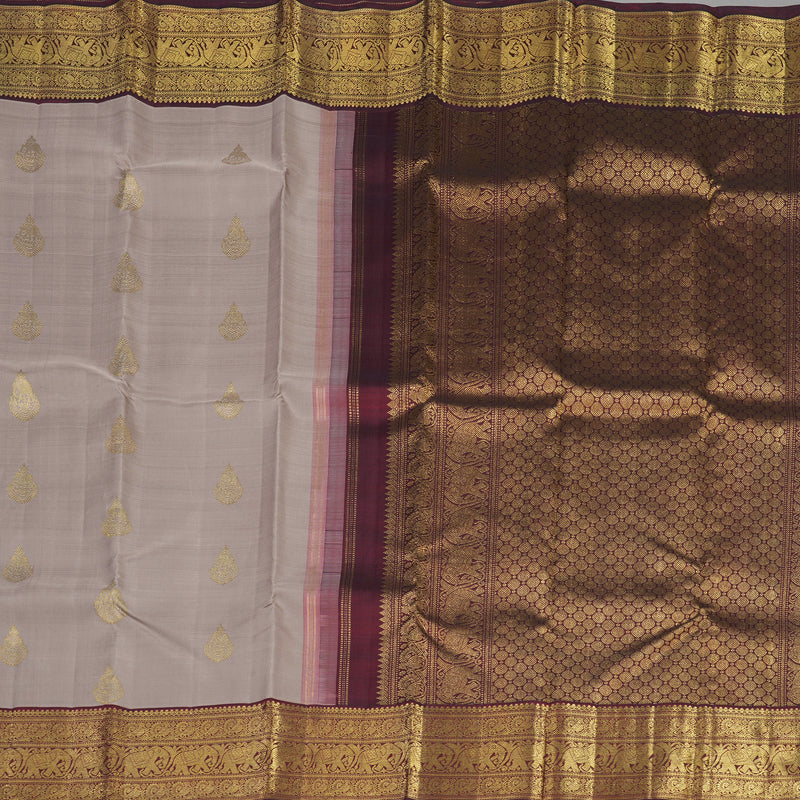 Hayagrivas Handloom Onion Pink Kanjivaram Silk Saree with Araku Maroon border BE510-SBS