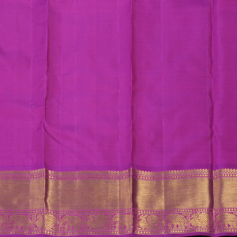Hayagrivas Handloom Teal Kanjivaram Silk Saree with Purple border BE512-SBS
