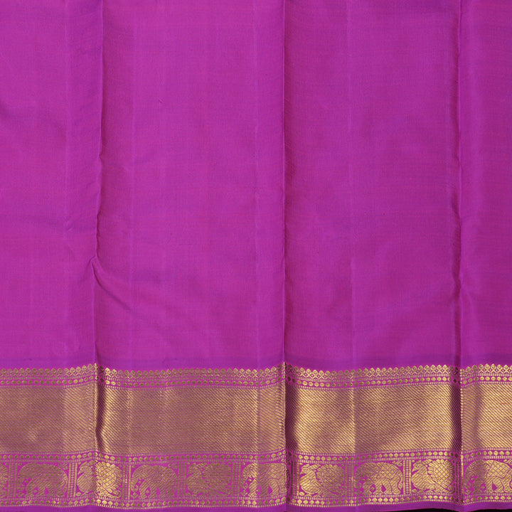 Hayagrivas Handloom Teal Kanjivaram Silk Saree with Purple border BE512-SBS