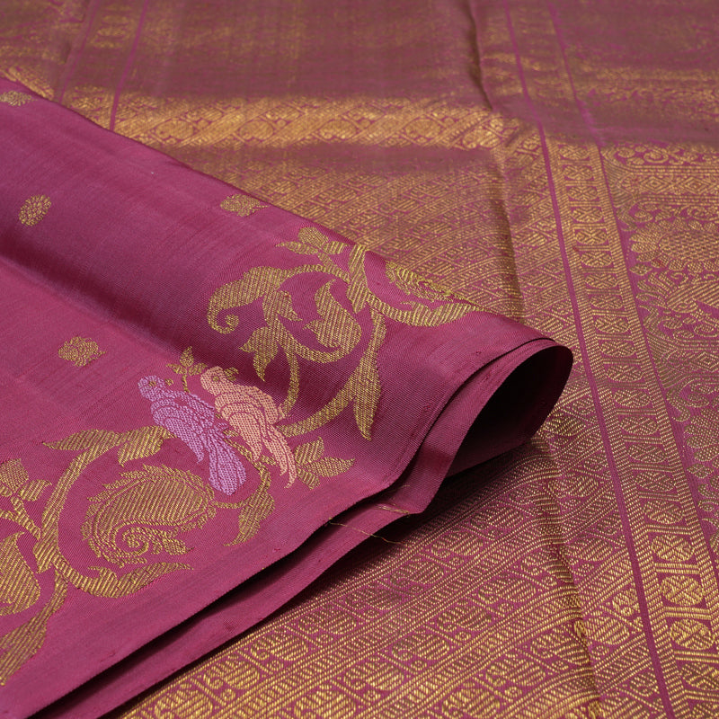 Hayagrivas Handloom Deep Magenta Kanjivaram Silk Saree BE516-SBS