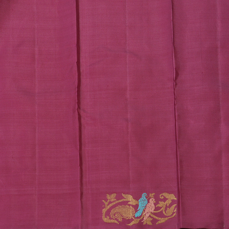 Hayagrivas Handloom Deep Magenta Kanjivaram Silk Saree BE516-SBS