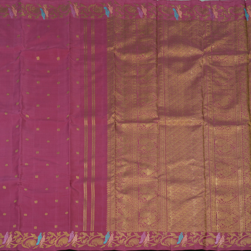 Hayagrivas Handloom Deep Magenta Kanjivaram Silk Saree BE516-SBS