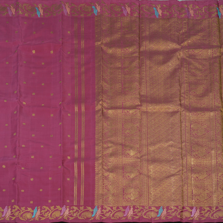Hayagrivas Handloom Deep Magenta Kanjivaram Silk Saree BE516-SBS