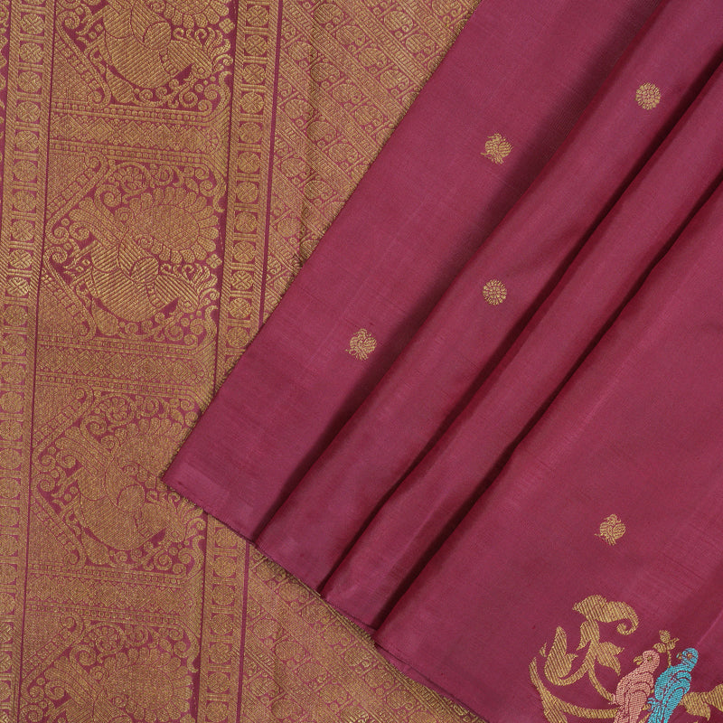 Hayagrivas Handloom Deep Magenta Kanjivaram Silk Saree BE516-SBS