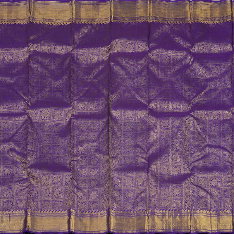 Hayagrivas Handloom Violet Kanjivaram Silk Saree BE520-SBS