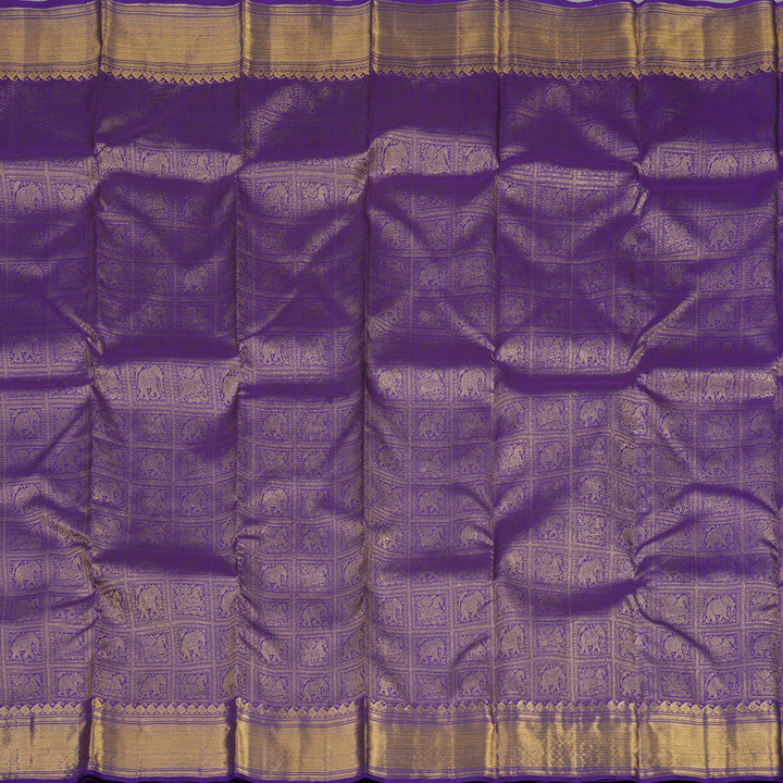 Hayagrivas Handloom Violet Kanjivaram Silk Saree BE520-SBS