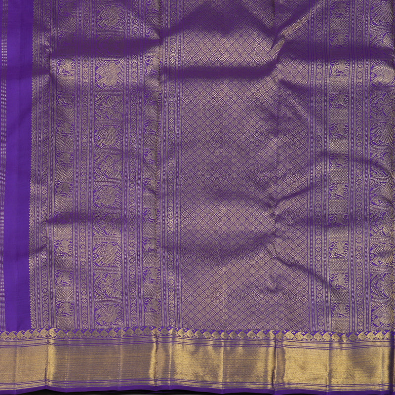 Hayagrivas Handloom Violet Kanjivaram Silk Saree BE520-SBS