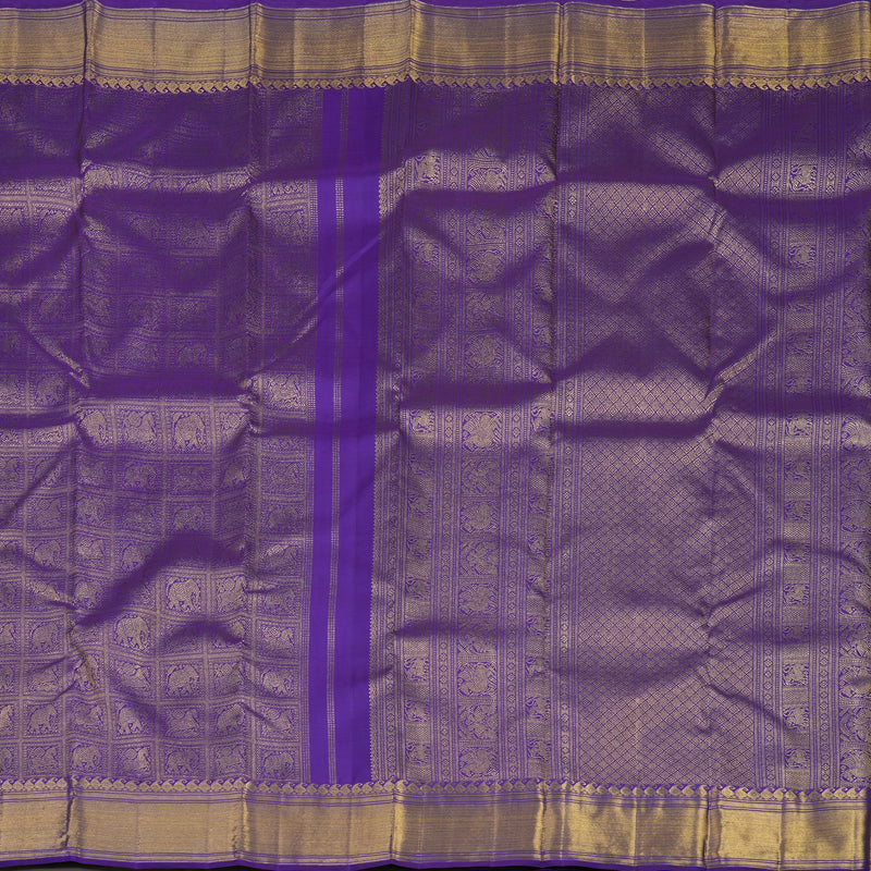 Hayagrivas Handloom Violet Kanjivaram Silk Saree BE520-SBS