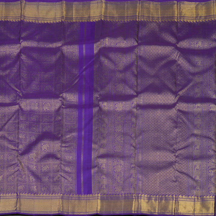 Hayagrivas Handloom Violet Kanjivaram Silk Saree BE520-SBS