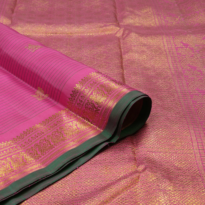 Hayagrivas Handloom Pink Kanjivaram Silk Saree BE522-SBS