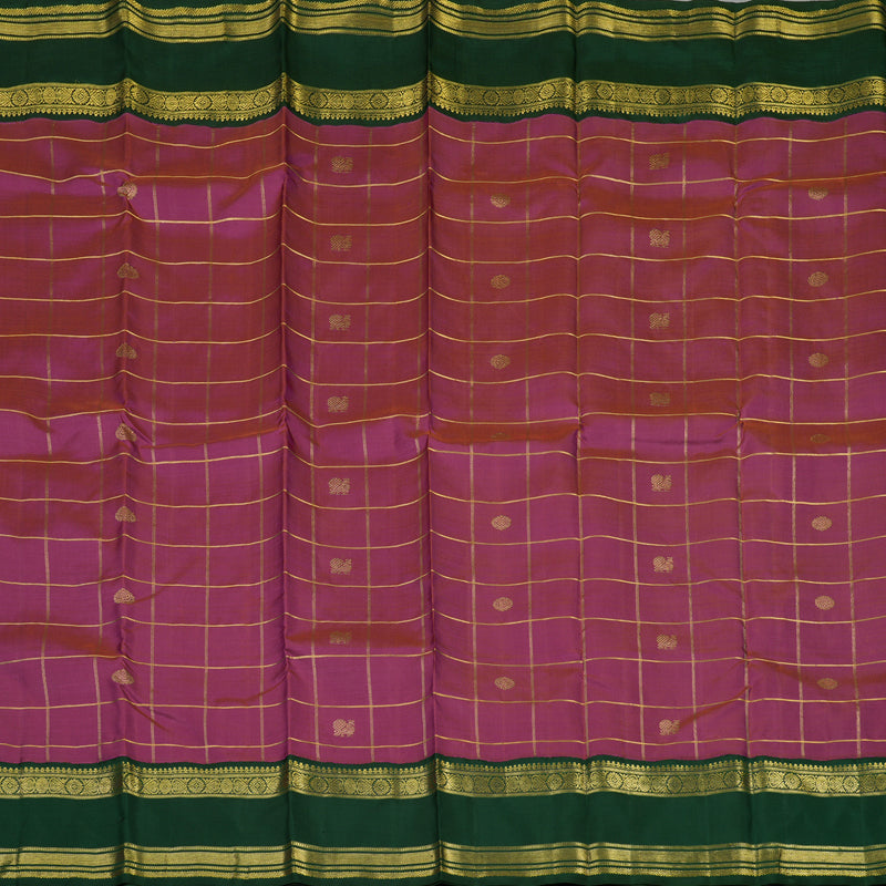 Hayagrivas Handloom Purple Kanjivaram Silk Saree with Bottle Green border BE526-SBS