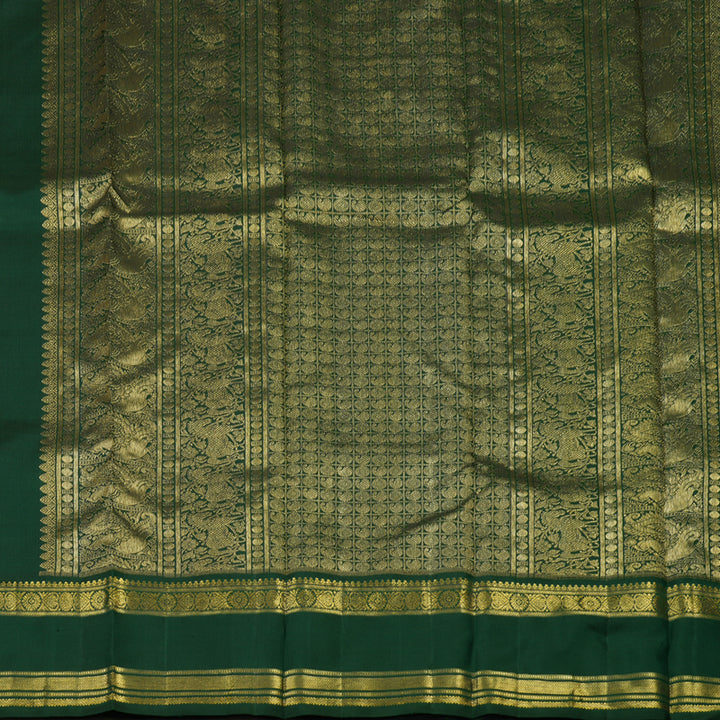 Hayagrivas Handloom Purple Kanjivaram Silk Saree with Bottle Green border BE526-SBS