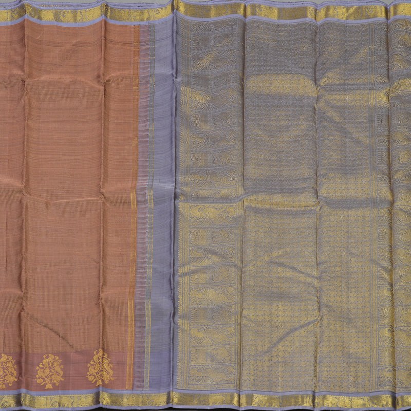 Hayagrivas Handloom Rosewood Pink Kanjivaram Silk Saree with Lavendar border BE528-SBS