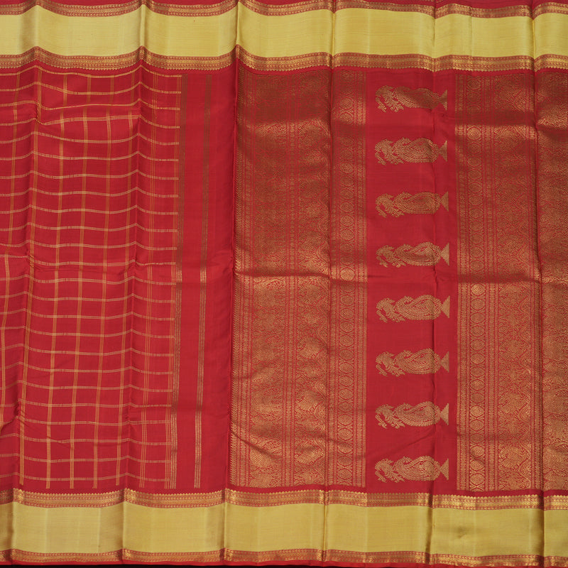 Hayagrivas Handloom Red Kanjivaram Silk Saree BE529-SBS