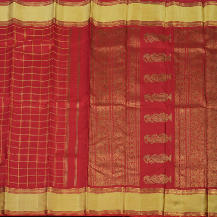 Hayagrivas Handloom Red Kanjivaram Silk Saree BE529-SBS