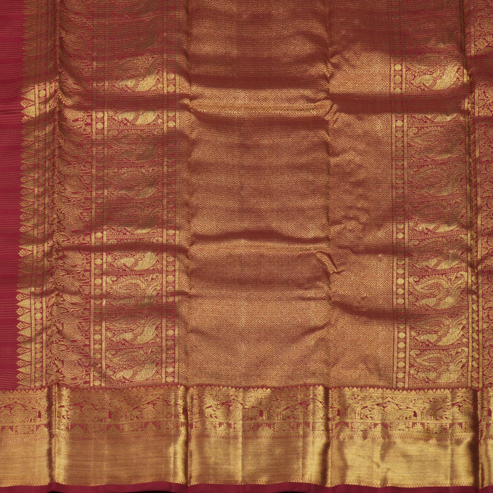 Hayagrivas Handloom Maroon Kanjivaram Silk Saree BE530-SBS