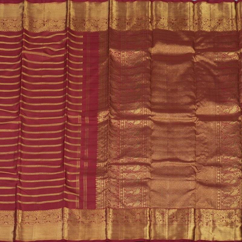 Hayagrivas Handloom Maroon Kanjivaram Silk Saree BE530-SBS
