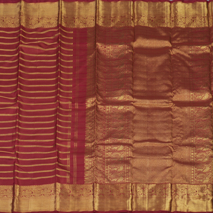 Hayagrivas Handloom Maroon Kanjivaram Silk Saree BE530-SBS