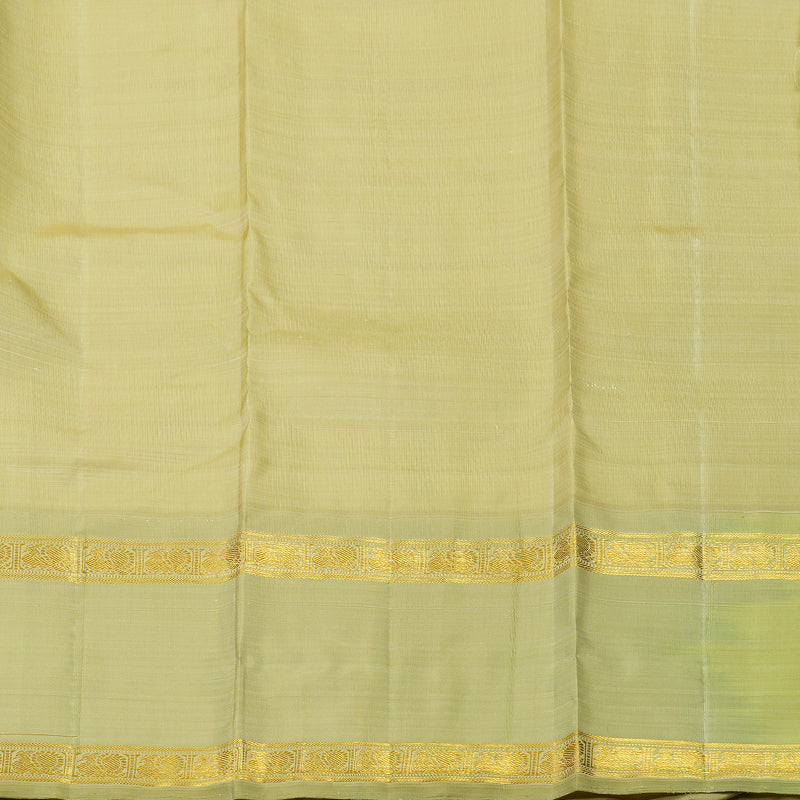 Hayagrivas Handloom Light Elaichi Green Kanjivaram Silk Saree with Sage Green border BE560-SBS