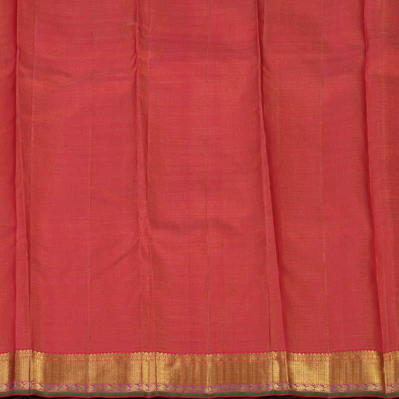 Hayagrivas Handloom Orange Kanjivaram Silk Saree with Rani Pink border BE562-SBS
