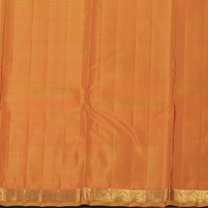 Hayagrivas Handloom Peach Orange Kanjivaram Silk Saree with Orange border BE563-SBS