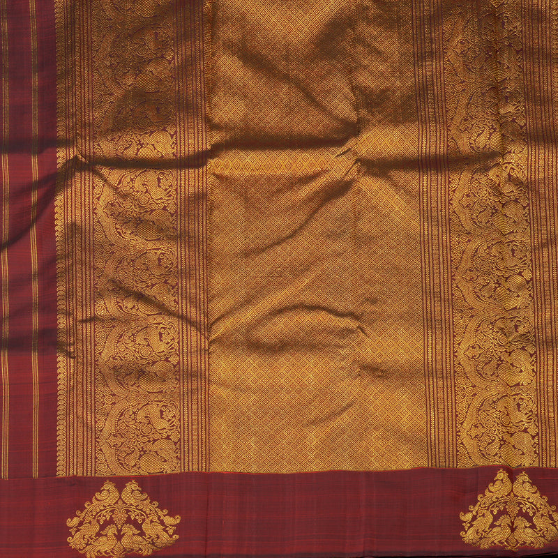 Hayagrivas Handloom Araku Maroon Kanjivaram Silk Saree BE566-SBS