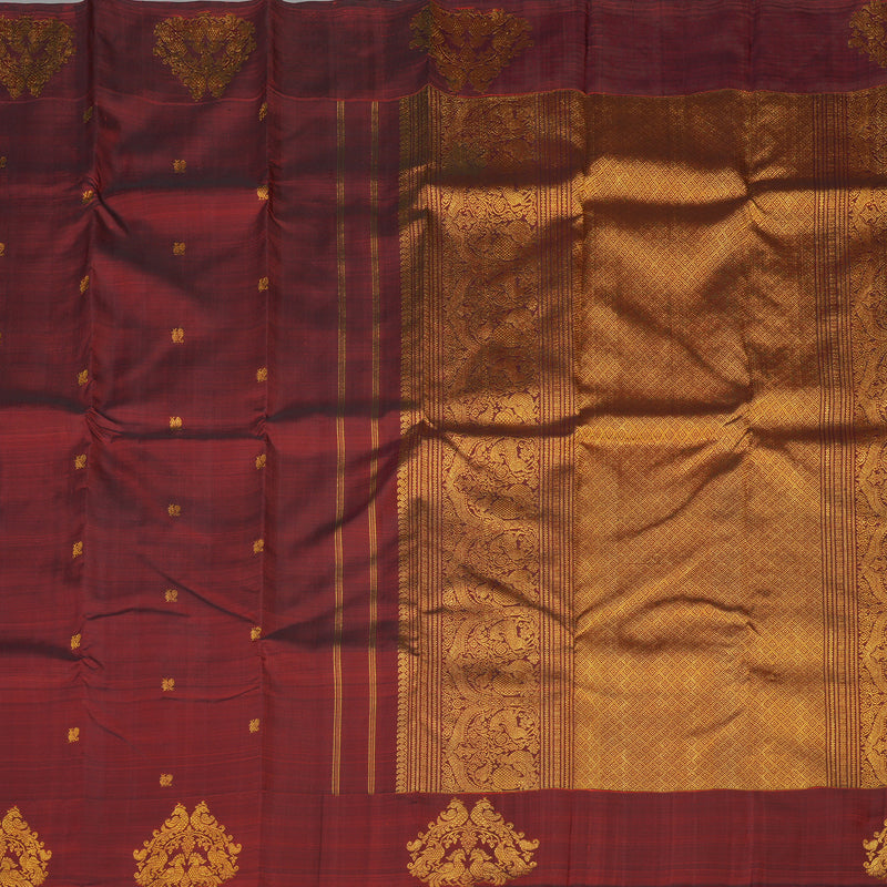 Hayagrivas Handloom Araku Maroon Kanjivaram Silk Saree BE566-SBS