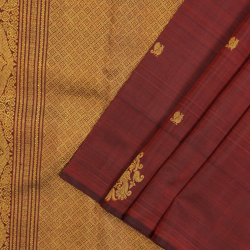 Hayagrivas Handloom Araku Maroon Kanjivaram Silk Saree BE566-SBS