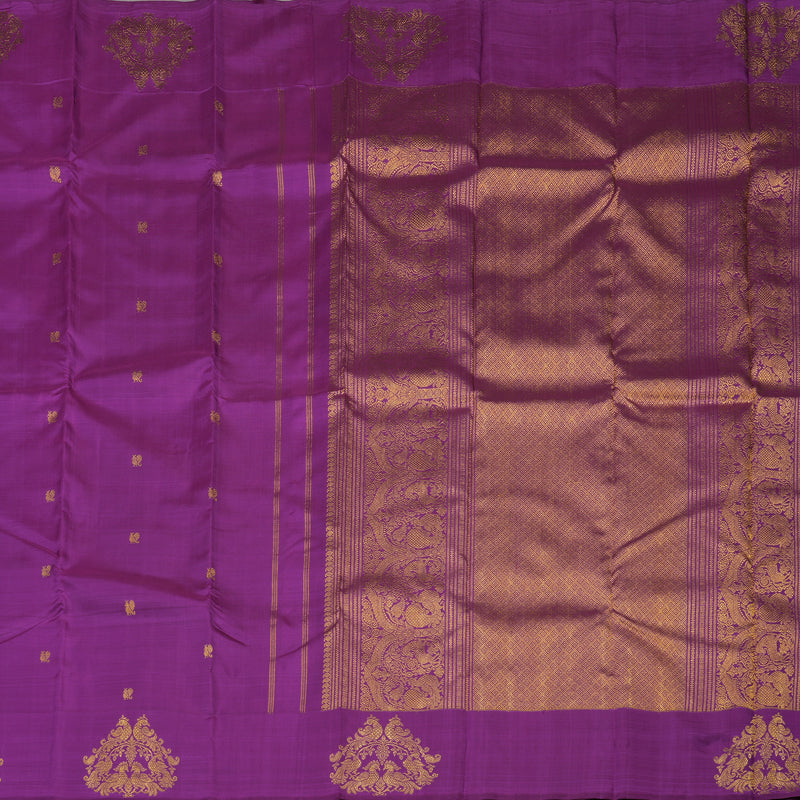 Hayagrivas Handloom Purple Kanjivaram Silk Saree BE567-SBS