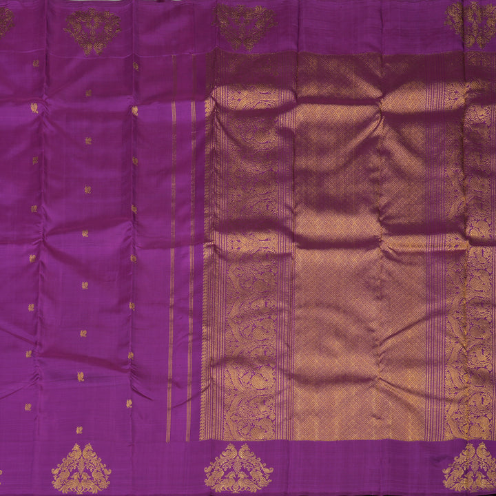 Hayagrivas Handloom Purple Kanjivaram Silk Saree BE567-SBS