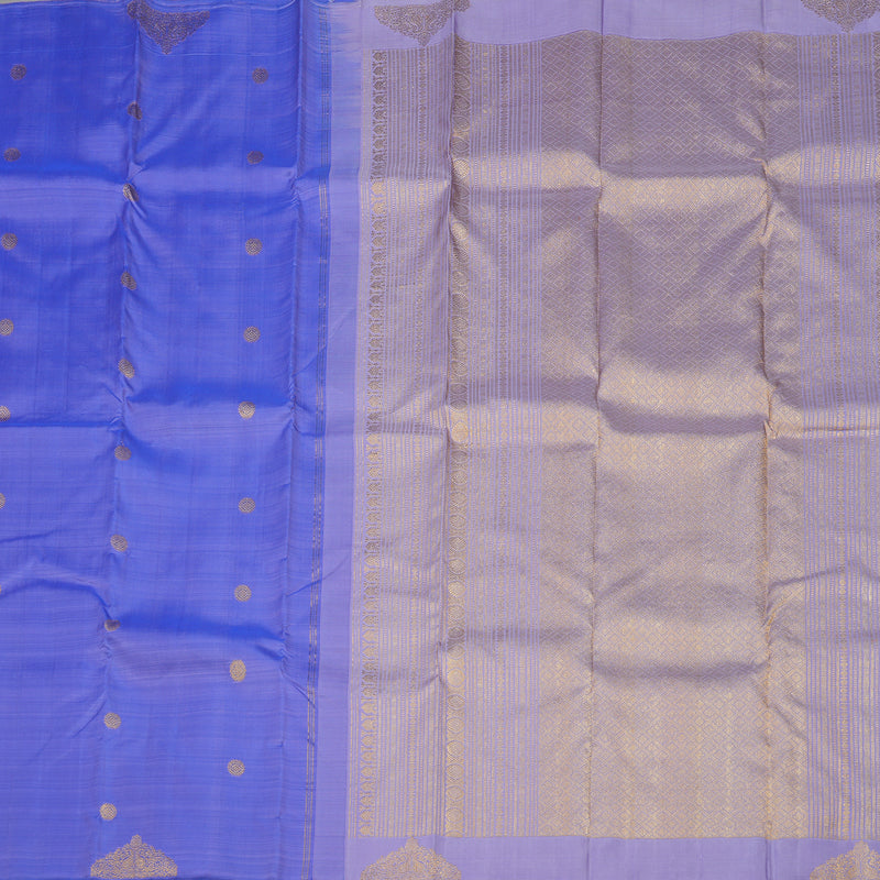 Hayagrivas Handloom Purple-Blue Kanjivaram Silk Saree BE568-SBS