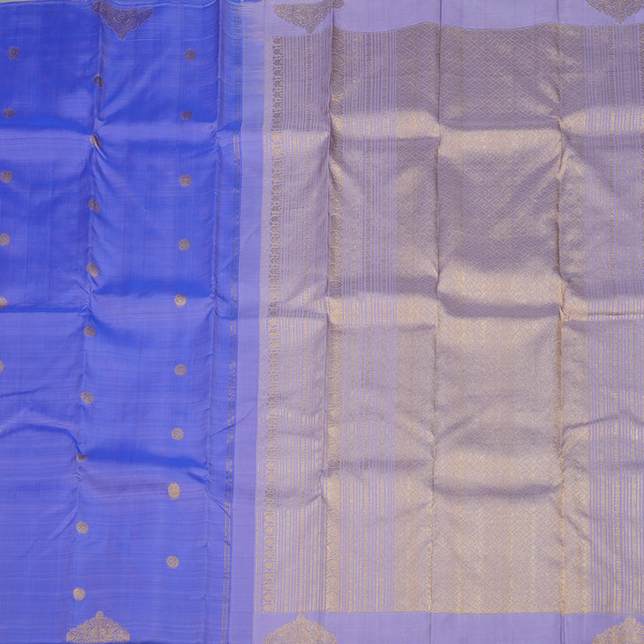 Hayagrivas Handloom Purple-Blue Kanjivaram Silk Saree BE568-SBS