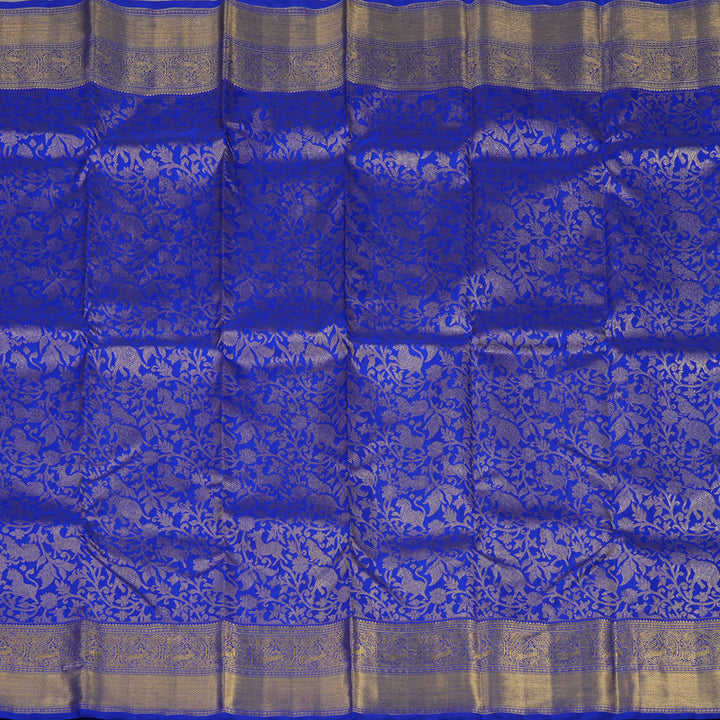 Hayagrivas Handloom MS Blue Kanjivaram Silk Saree BE569-SBS