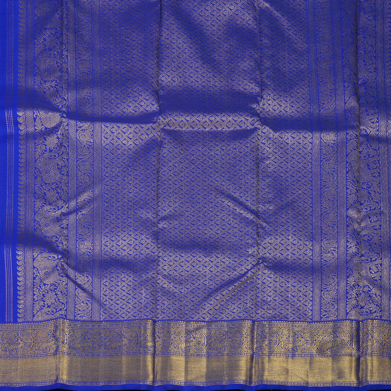 Hayagrivas Handloom MS Blue Kanjivaram Silk Saree BE569-SBS