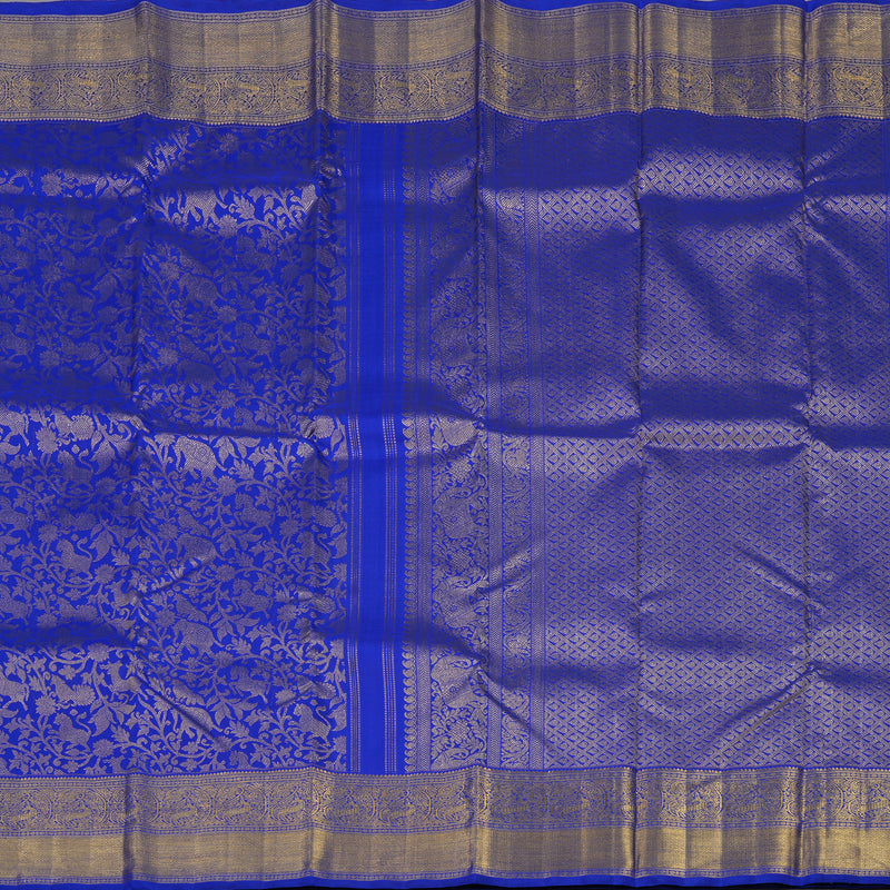 Hayagrivas Handloom MS Blue Kanjivaram Silk Saree BE569-SBS