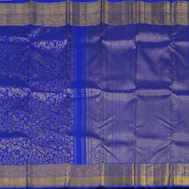 Hayagrivas Handloom MS Blue Kanjivaram Silk Saree BE569-SBS