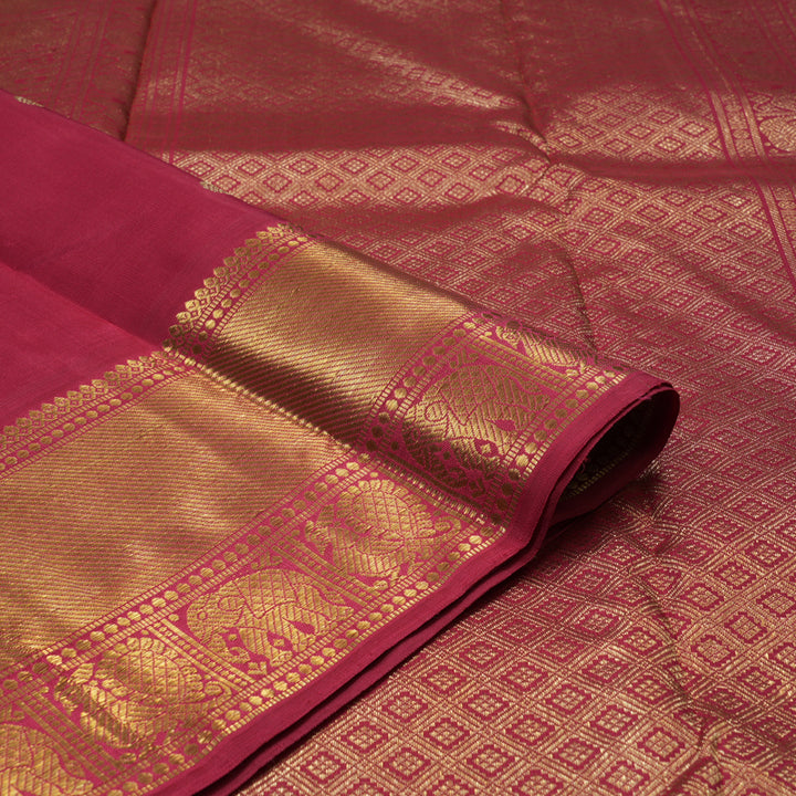 Hayagrivas Handloom Maroon Kanjivaram Silk Saree BE572-SBS