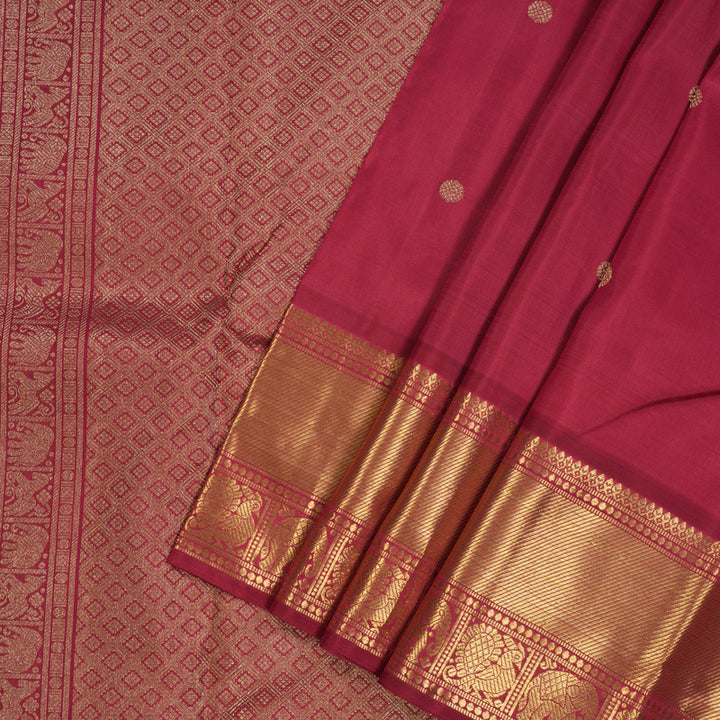 Hayagrivas Handloom Maroon Kanjivaram Silk Saree BE572-SBS