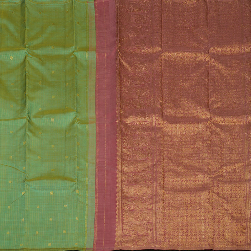 Hayagrivas Handloom Light Green Kanjivaram Silk Saree BE576-SBS