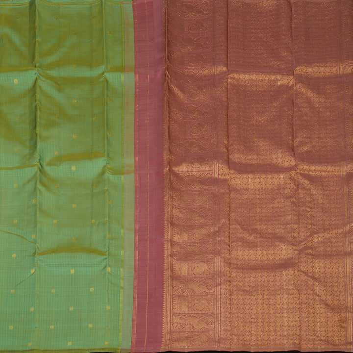 Hayagrivas Handloom Light Green Kanjivaram Silk Saree BE576-SBS