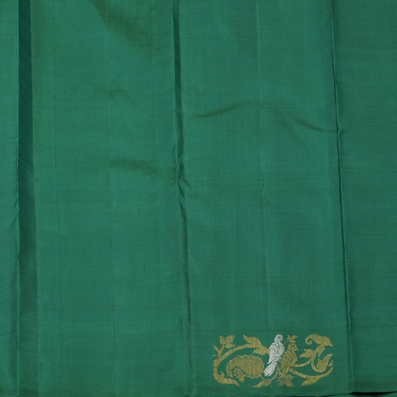 Hayagrivas Handloom Sapphire Green Kanjivaram Silk Saree BE577-SBS