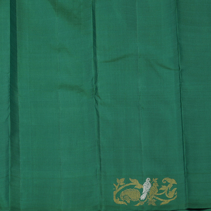 Hayagrivas Handloom Sapphire Green Kanjivaram Silk Saree BE577-SBS