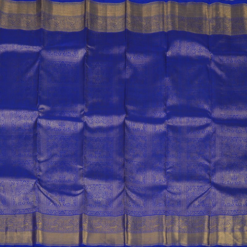Hayagrivas Handloom MS Blue Kanjivaram Silk Saree BE586-SBS