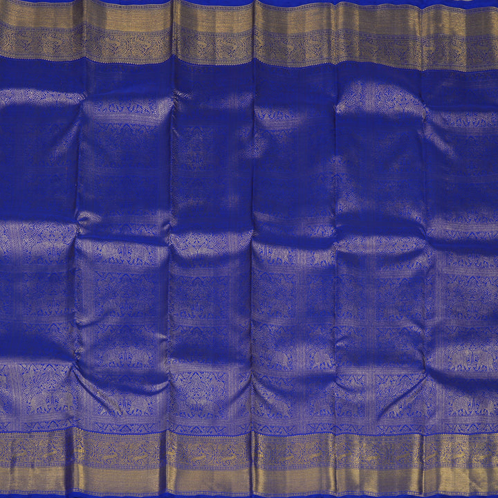 Hayagrivas Handloom MS Blue Kanjivaram Silk Saree BE586-SBS