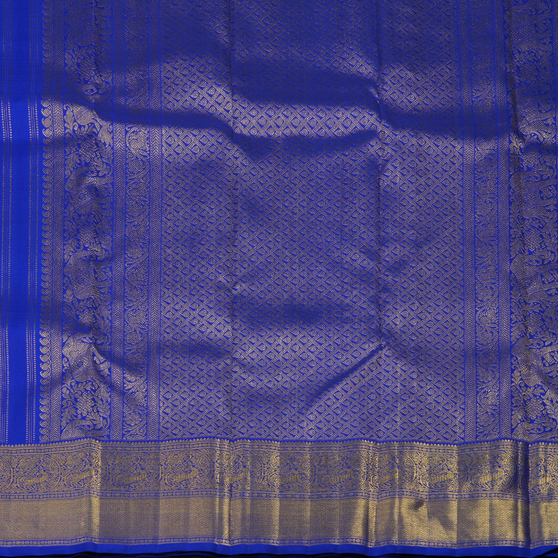 Hayagrivas Handloom MS Blue Kanjivaram Silk Saree BE586-SBS