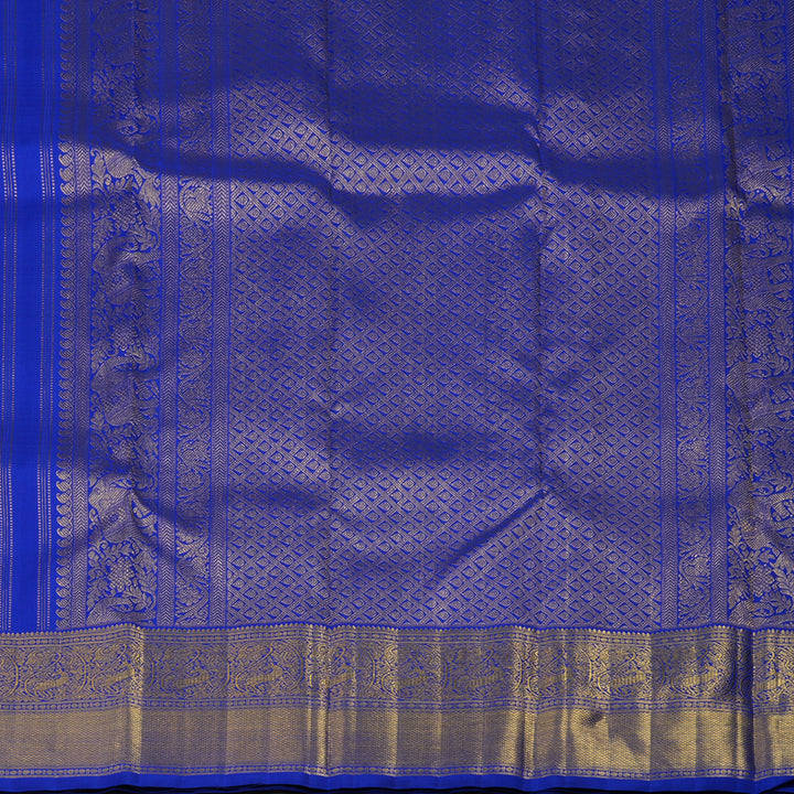 Hayagrivas Handloom MS Blue Kanjivaram Silk Saree BE586-SBS