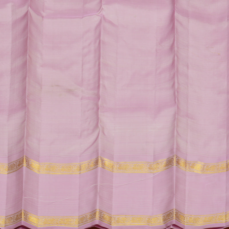 Hayagrivas Handloom Pista Green Kanjivaram Silk Saree with Lotus Pink border BE593-SBS